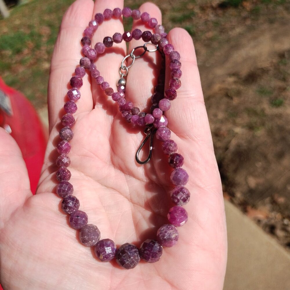Jay King DTR mine finds Faceted Ruby necklace  925 Sterling Silver - Picture 6 of 8